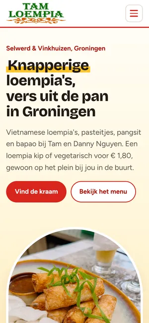 Dezelfde site op een telefoon